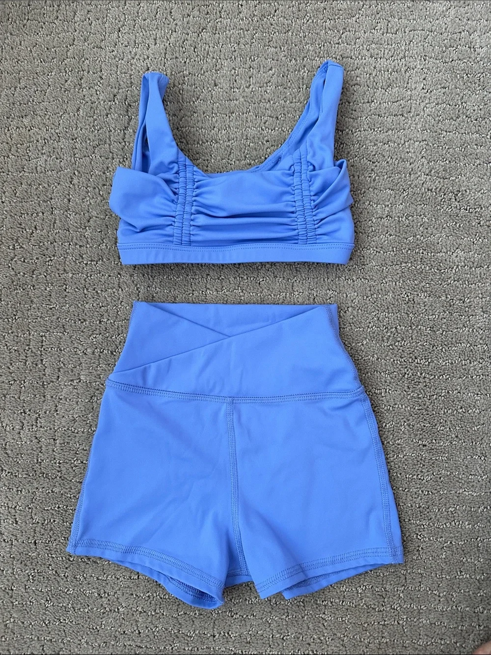 Tiger Friday Lacy Crop Top and Hot Cross Shorties - Periwinkle Size Child XL